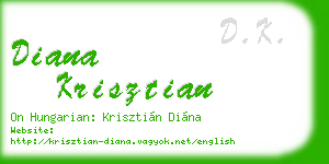 diana krisztian business card